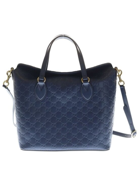 Gucci Handbags - ★SOLD★ Guccissima Handbag Navy Leather